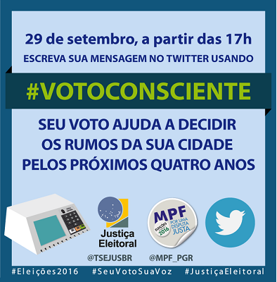 CNJ participa de ação no Twitter para divulgar #VotoConsciente